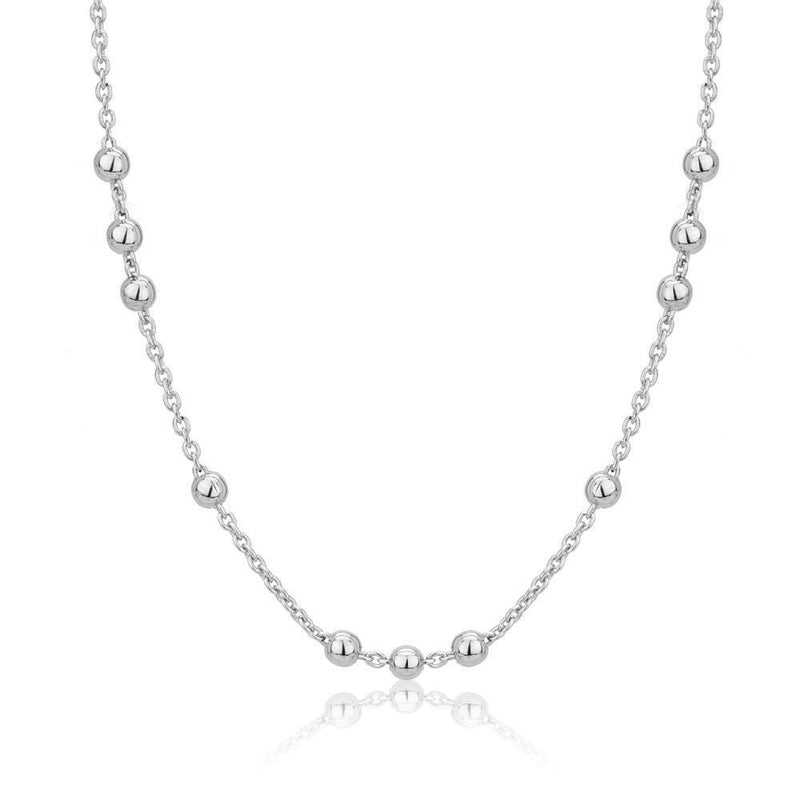 [Australia] - Vanbelle Sterling Silver Jewelry Beaded Cross Necklace with Rhodium Plating for Women and Girls 