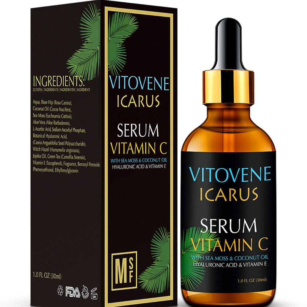 [Australia] - ADVANCED VITAMIN C and Hyaluronic Acid Serum | Luxurious Caribbean SEA MOSS & COCONUT OIL | Anti Ageing Rejuvenation | Collagen Boost Plumper, Firmer, Visibly Vitalised Skin | Vegan 