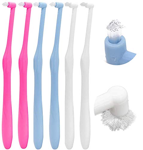 [Australia] - Angzhili 6 PCS Interspace Toothbrush for Teeth Detail Cleaning and Braces Clean Soft and Compact Trim Tooth Toothbrush Rose Red, Blue, White… 
