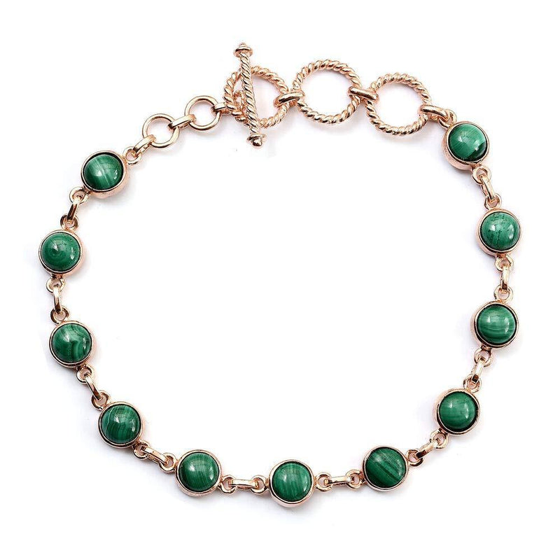 [Australia] - TJC Tennis Bracelet for Women Size 7.5 Inches Green Malachite Gift for Wife/Girl Friend/Mother 