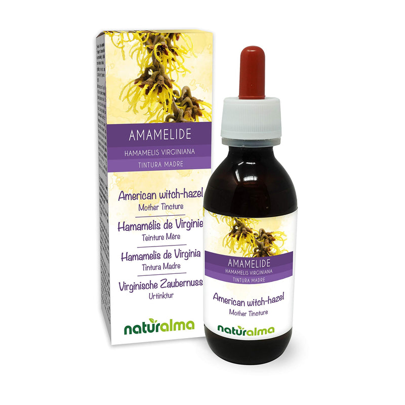 [Australia] - American Witch-Hazel (Hamamelis virginiana) Leaves Alcohol-Free Mother Tincture Naturalma | Liquid Extract Drops 120 ml | Food Supplement | Vegan 120 ml (Pack of 1) 