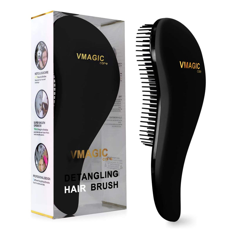 [Australia] - Detangling Brush - glide the Detangler Brush through Tangled hair - Best Brush / Comb for Women, Girls, Men & Boys - Use in Wet and Dry Hair (G-Black) G-Black 