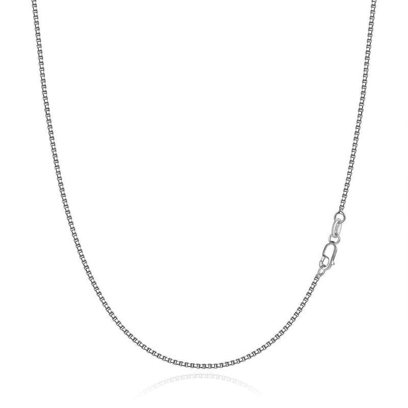 [Australia] - 925 Sterling silver Box Chain Necklace 16-30 inches Options Thin 1.0mm Italian Necklaces White Gold Plated Hypoallergenic Jewellery 30.0 Millimetres 