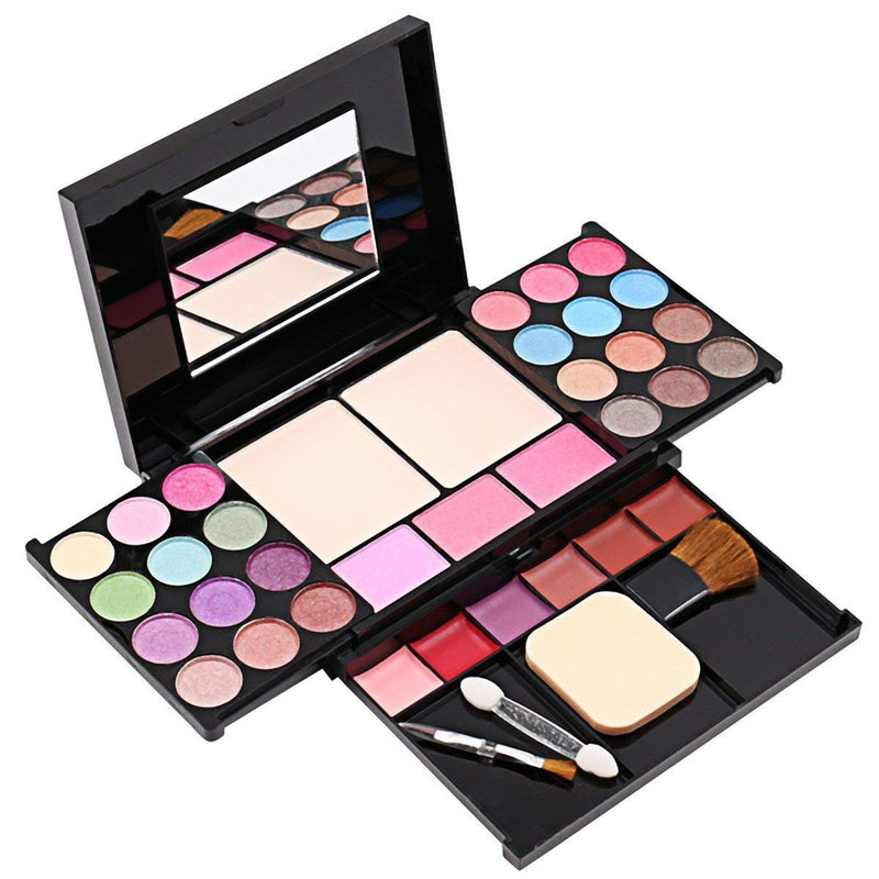 [Australia] - Eyeshadow Palette Makeup Palette 35 Bright Colors Matte and Shimmer Lip Gloss Blush Brushes 