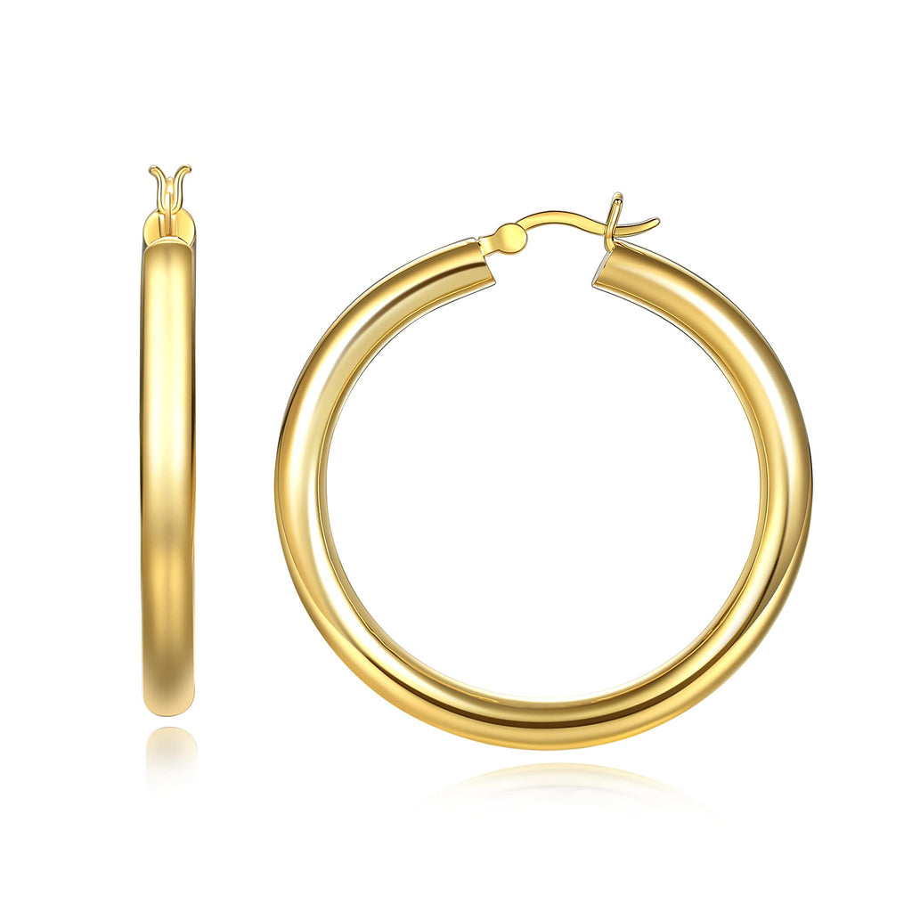 [Australia] - 18K Gold Plated Hoop Earrings Fashion Jewelry Hypoallergenic Lightweight Wearable Small Hoop Earrings Suitable For Women Birthday Graduation Valentine's Day Gift 