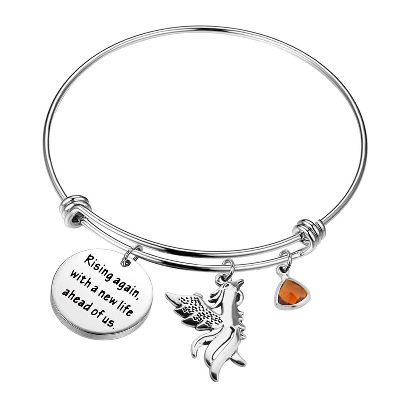 [Australia] - MYSOMY Phoenix Bracelet Phoenix Jewelry Inspirational Gifts New Beginning Gifts Rising Again with a New Life Ahead of Us 