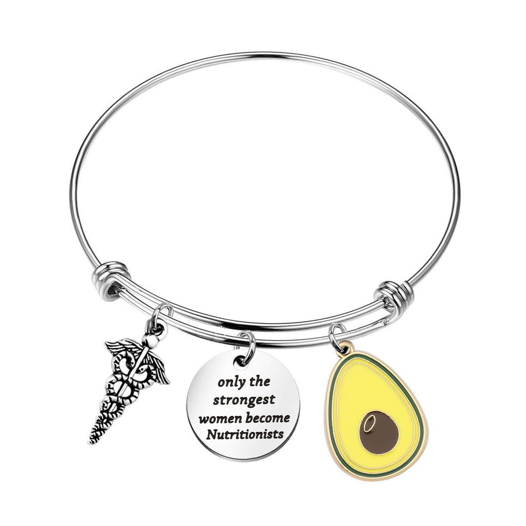 [Australia] - MYSOMY Nutritionist Gifts Bracelet Nutritionist Jewelry Dietitian Gifts Nutritionist Appreciation Gifts Only the Strongest Women Become Nutritionists 