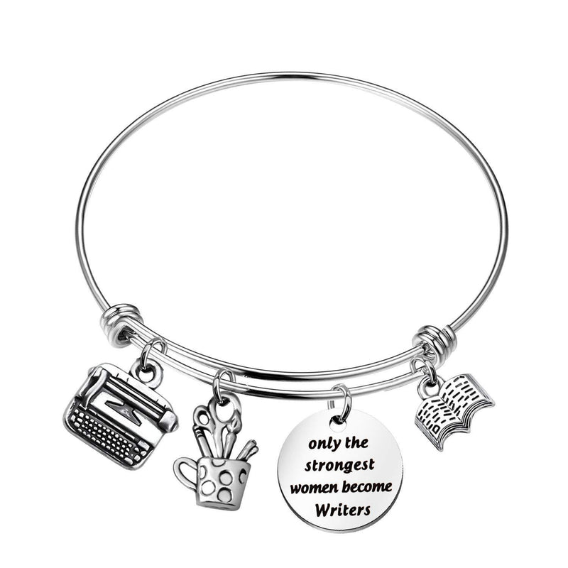 [Australia] - MYSOMY Women Writer Bracelet Only the Strongest Women Become Writers Inspirational Gifts for Writer Author Editor 