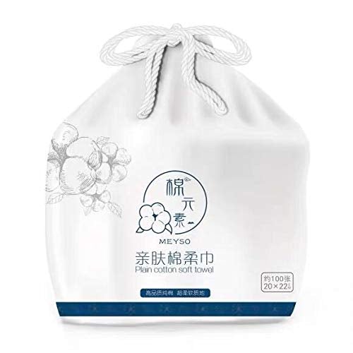 [Australia] - WANGPEI 1Roll Disposable Cleaning Face Towel,100% Pure Cotton Thicker Soft Multi-Purpose Disposable Wet and Dry Wash Towel 