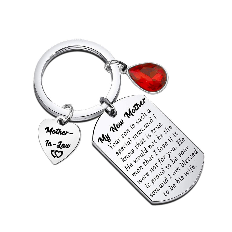 [Australia] - KEYCHIN Mother In Law Keychain Mother of The Groom Bride Gifts Stepmother Keychain Mother in Law Gift from Daughter in Law Wedding Gift My New Mother k 