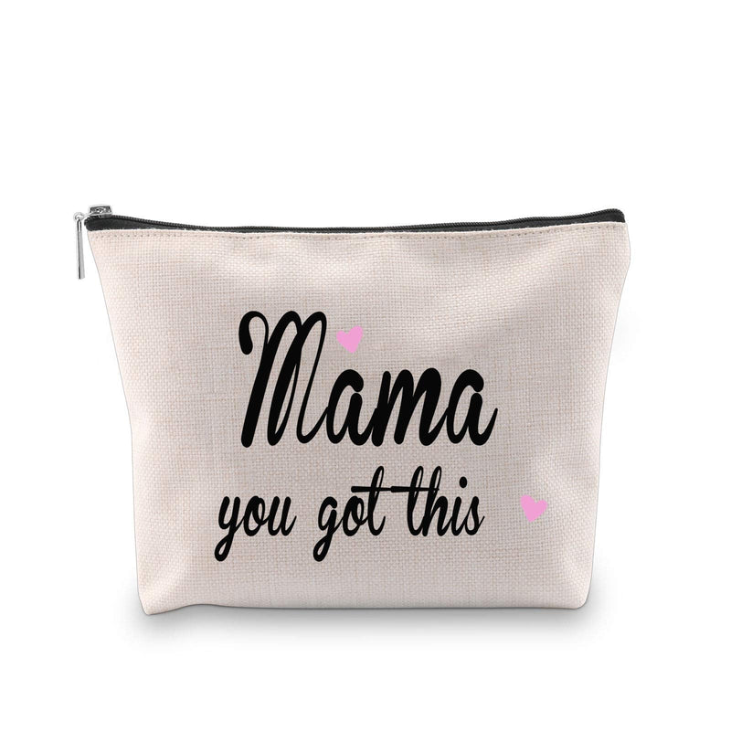 [Australia] - You Got This Mama Gifts Mom Cosmetic Bag Gift for New Mama Travel Bag Funny New Mom Gifts Make Up Pouch Bags (You Got This Mama Gifts) You Got This Mama Gifts 