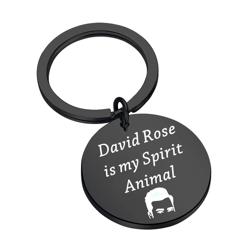[Australia] - KEYCHIN David Rose Keychain Schitt’s C Inspired Jewelry Classic TV Show Fans Gift David Rose Is My Spirit Animal Keychain David Rose k black 