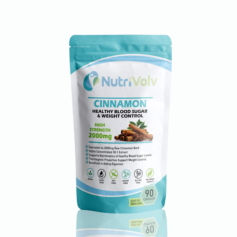 [Australia] - Cinnamon 2000mg Herbal Supplement Supports Healthy Blood Sugar Glucose Levels, Metabolic, Weight Control & Anti Inflammatory | 90 Capsules 