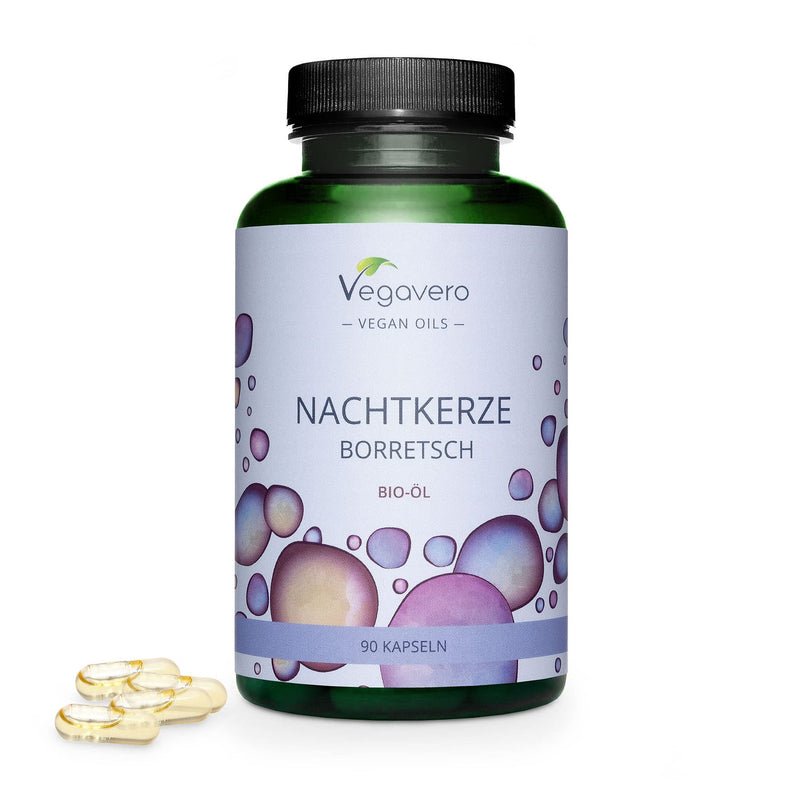 [Australia] - Organic Evening Primrose Oil Vegavero� | with Organic Borage Seed Oil| Cold-Pressed | 90 GreenCaps� Capsules | NO Additives | Rich in Linoleic Acid, Omega 3 & GLA | Vegan 