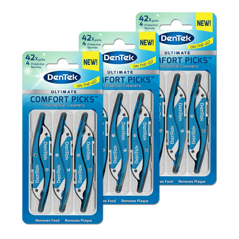 [Australia] - DenTek On-The-Go Ultimate Comfort Picks, Dual Action Interdental cleaners for cleaning between teeth 126 Picks 