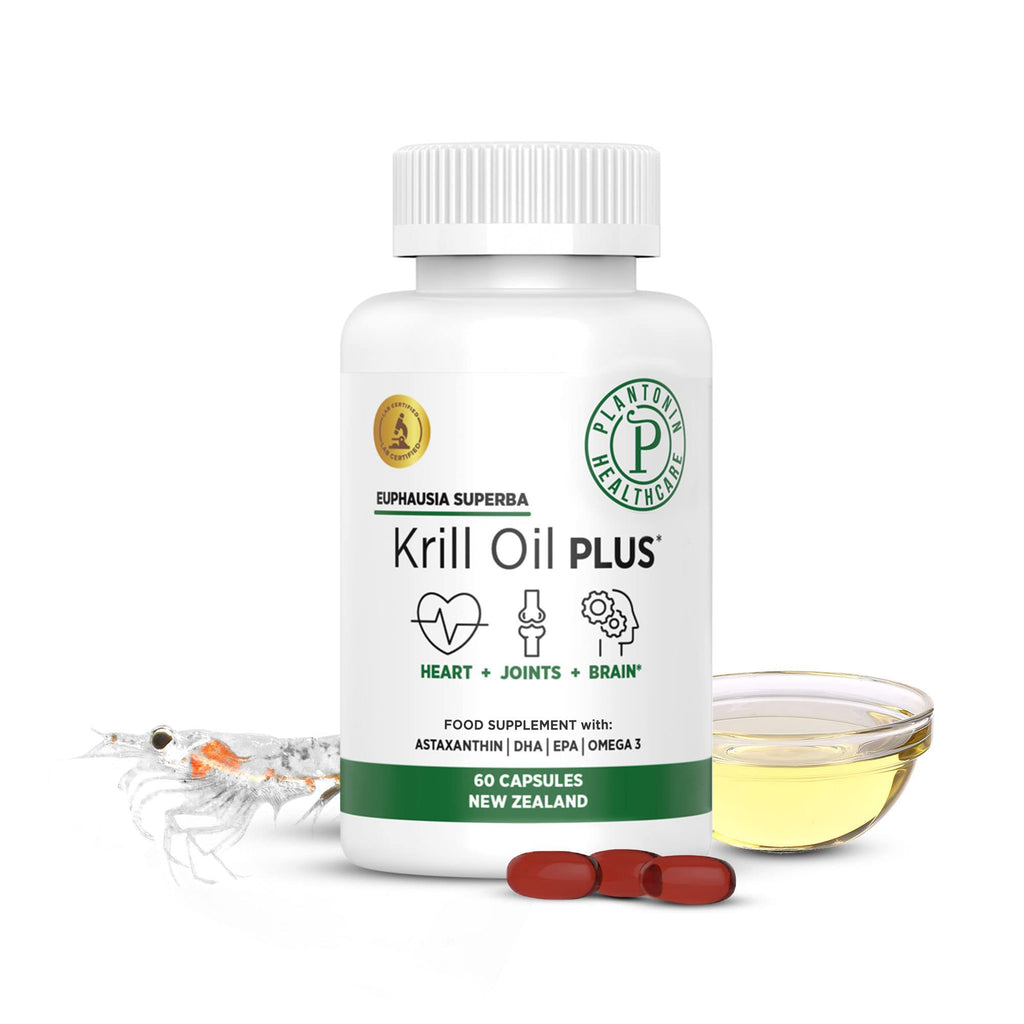 [Australia] - Plantonin New Zealand - Krill Oil Plus, Krill Oil 1000mg Softgels from Euphausia Superba, for Optimum Joint and Heart Health, 60 Capsule 