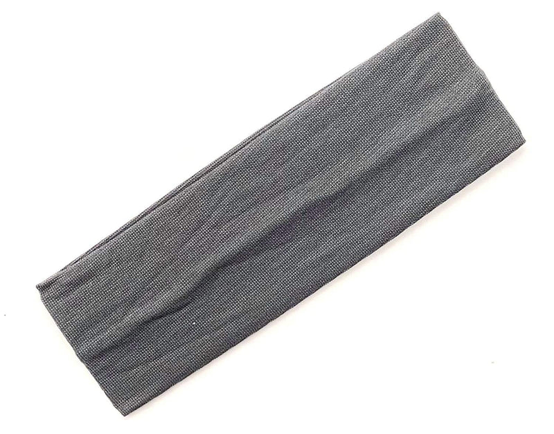 [Australia] - 7cm Plain Stretchy Fabric Headband Kylie Band Headband Hairband Hair Bandeau (Dark Grey) Dark Grey 