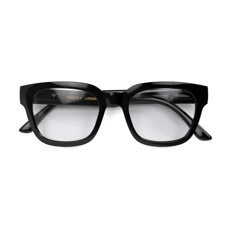 [Australia] - LONDON MOLE EYEWEAR | Tricky Blue Light Blocking Glasses | Cool Blue Blockers | Anti Eyestrain for Screens | Mens Womens Unisex Gloss Black 