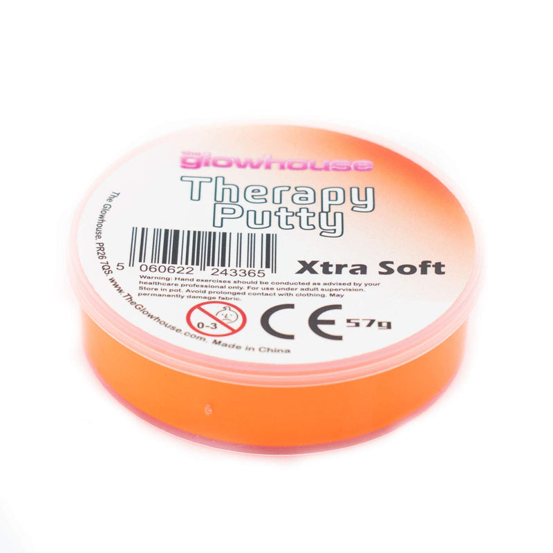 [Australia] - Premium Therapy Putty Squeezable Non-Toxic, Hand Exercise, Anti-Stress for Adults & Children 57g (Orange - Xtra Soft) Orange - Xtra Soft 