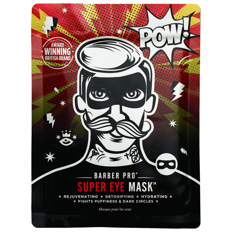 [Australia] - BARBER PRO Super Under Eye Mask with Charcoal & Hyaluronic Acid | 3 Applications | Hydrating, Relaxing, & Detoxifying | Under Eye Masks | Eye Masks for Puffy Eyes | 