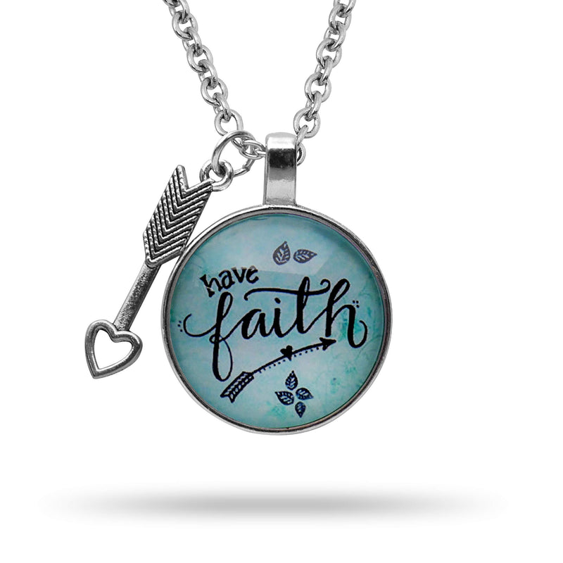 [Australia] - epiphaneia Women's Have Faith Christian Pendant Necklace with Arrow. Gift for Mum on Mother's Day, Christmas, Birthday, Religious Bible Necklaces Christians Jewellery for Women 