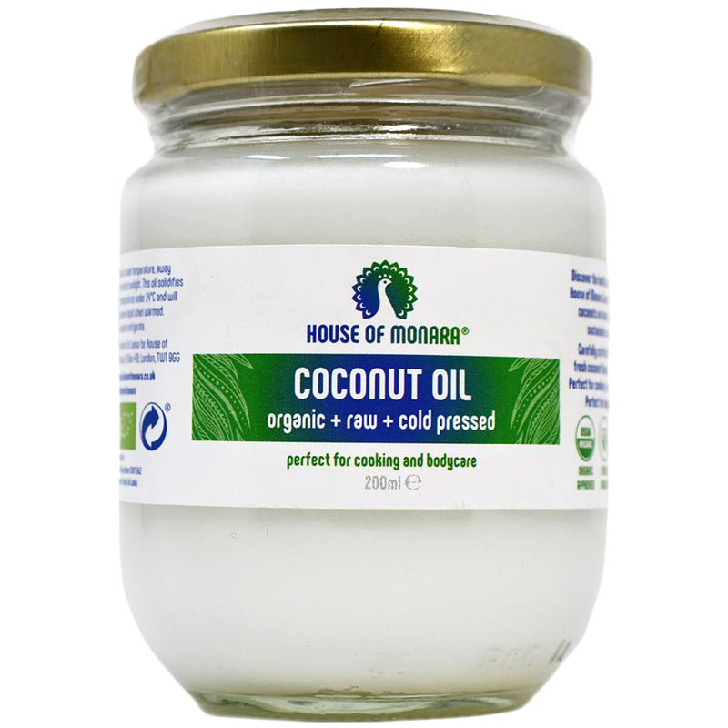 [Australia] - House of Monara Organic Extra Virgin Coconut Oil Pure, Raw and Cold Pressed 200 ml 200 ml (Pack of 1) 