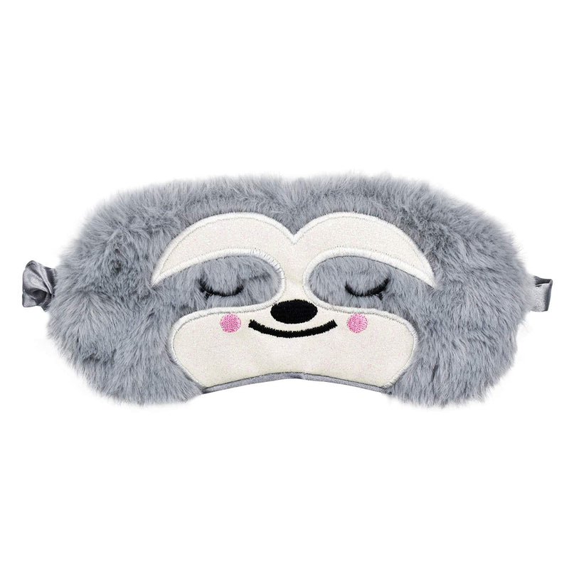 [Australia] - Eye Mask for Sleeping, Ulife Mall Cute Sloth Funny Animal Soft Fluffy Plush Sleep Mask Novelty Blindfold Breathable Silk Eye Cover for Women Men Girls Kids Night Nap Travel Meditation - Sloth Grey_sloth 