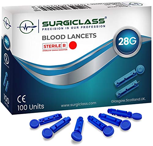 [Australia] - Surgiclass Blood Glucose lancets 28G for Diabetics Test Sterile Pack of 100 SURGIBLDLT28G100 