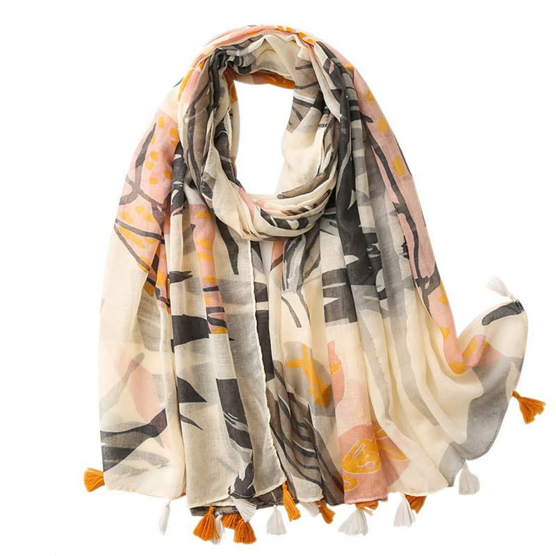 [Australia] - FAIRYGATE Women's Scarves & Wraps Fashion Print Long Floral Neck Scarf Shawl Stoles 35008 70.8 x 33.5 Inch 