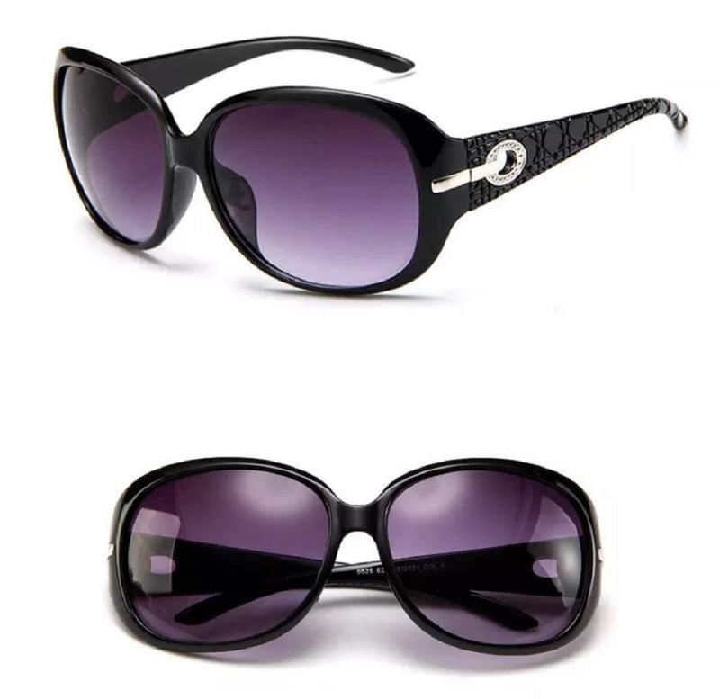 [Australia] - Oversized Sunglasses Women Elegant Butterfly Ladies Black Vintage Eyewear 