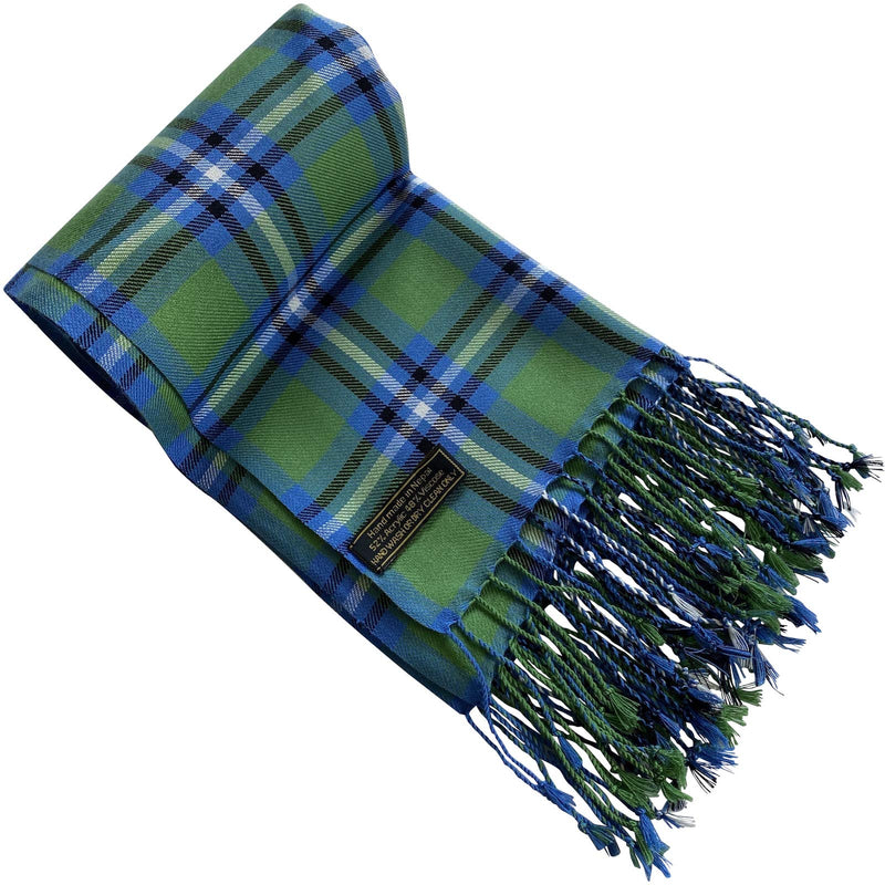 [Australia] - CJ Apparel Tartan Design Nepalese Tassels Shawl Seconds Scarf Wrap Stole Throw Head Wrap Face Cover Pashmina NEW Green 