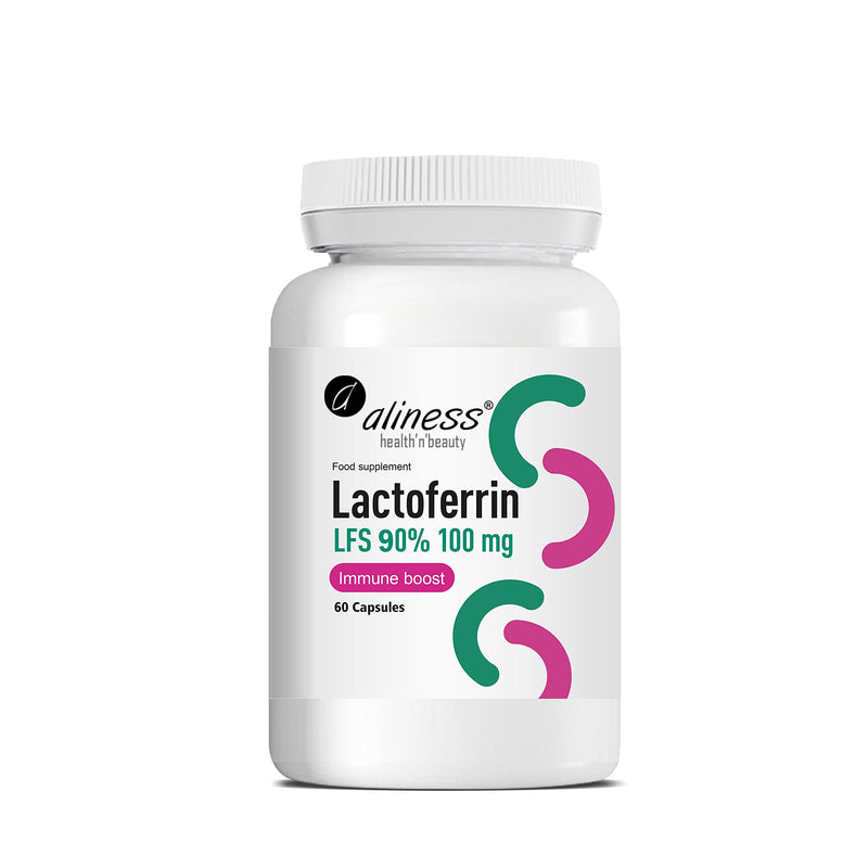 [Australia] - Lactoferrin, 60 capsules, LFS 90% 100mg, Aliness, improves the immune system function, gluten free, vegan 