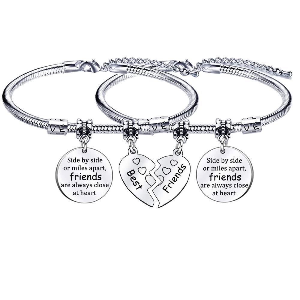 [Australia] - Best Friend Gift,Silver Friendship Bracelet for Women Girl,Graduaiton Gift for Best Friend BFF Jewellery 