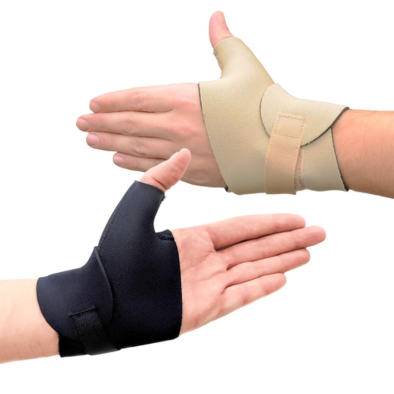 [Australia] - Express Orthopaedic® - Medically Approved Neoprene Wrist & Thumb Support Wrap - Bilateral (Black, SMALL - Wrist Circ:15-17cm) Black 