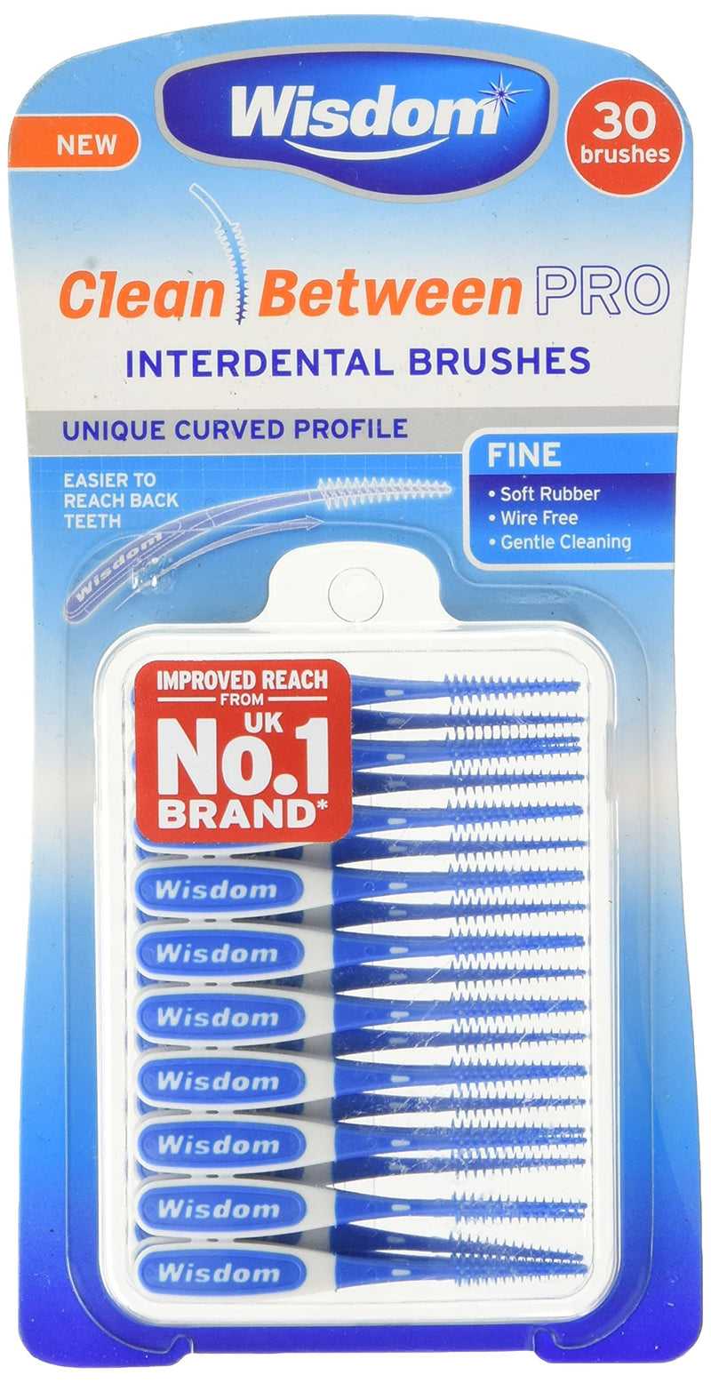 [Australia] - Wisdom Toothbrushes Clean Between Pro Interdental Brushes, Fine, Pack of 3, 90-Count, 100 g 