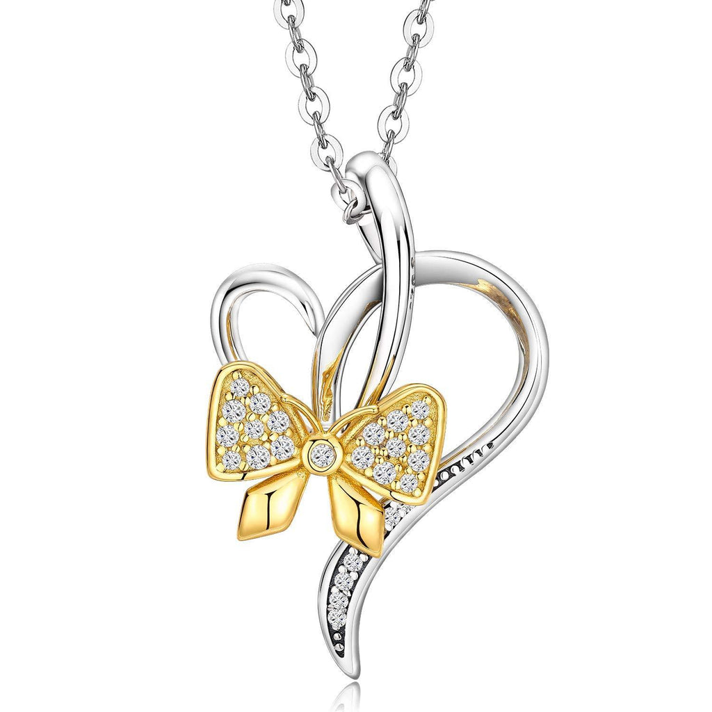 [Australia] - Butterfly Jewellery for Women, 925 Sterling Silver Necklace Pendant with Zircon, Simple and Meaningful Gifts for Mum,Girlfriend, Friend SELF 