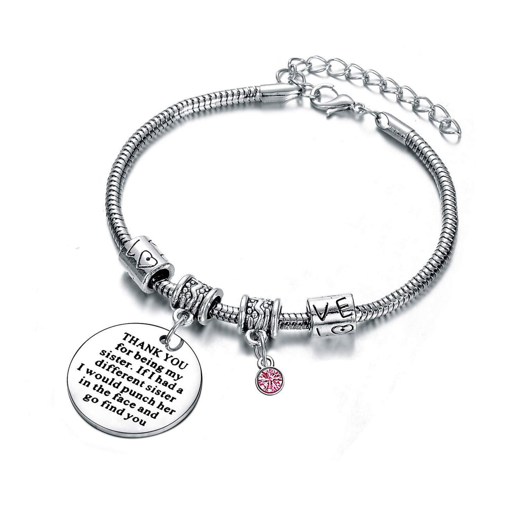 [Australia] - Inspirational Sister Bracelet Sisters Gifts From Sisters Best Friends Gifts Friendship Gifts For Sister Women Jewellery Girls Gifts Thank You For Being My Sister 