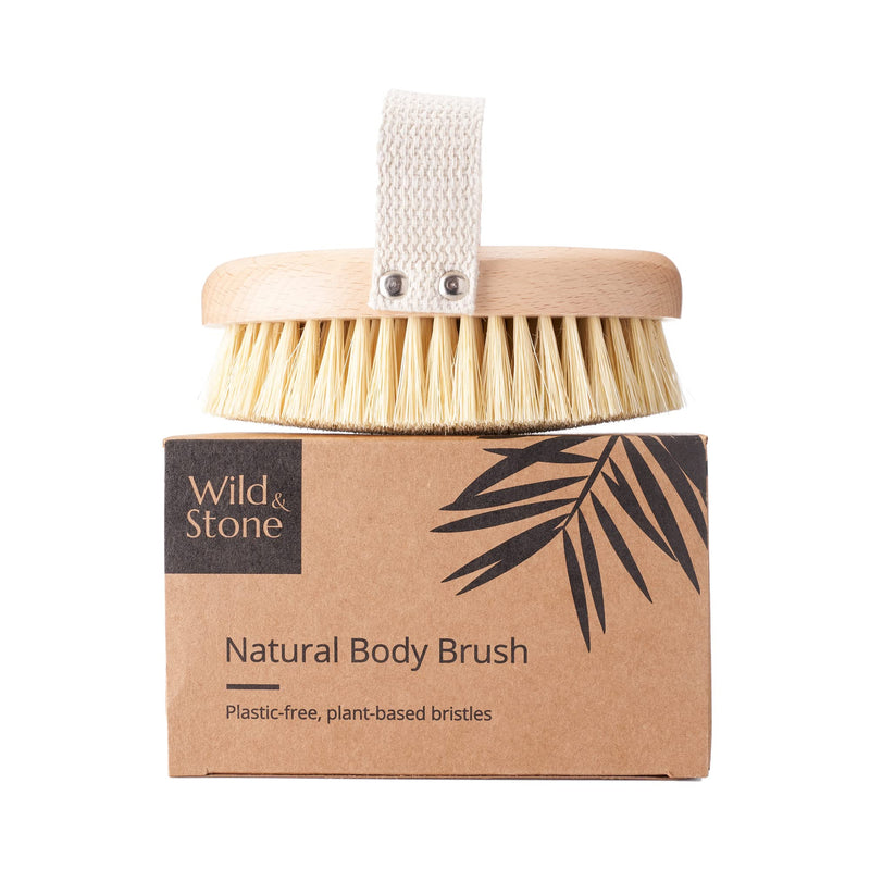 [Australia] - Wild & Stone | Dry Brushing Body Brush | Gentle Exfoliating Brush | Cellulite Remover | Body Exfoliator | Natural & Sustainable Body Brush 