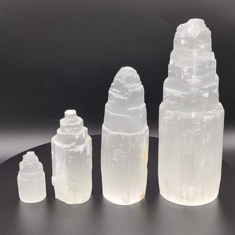 [Australia] - Selenite Crystal Tower Mountain (5cm,10cm,15cm, 20cm) Mountain Pillar, Crystals, Gemstone, Gifts, Meditation, Healing, Mineral, Healing, Decorative. (10 cm) 10 cm 