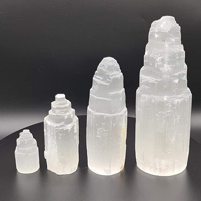 [Australia] - Selenite Crystal Tower Mountain (5cm,10cm,15cm, 20cm) Mountain Pillar, Crystals, Gemstone, Gifts, Meditation, Healing, Mineral, Healing, Decorative. (15 cm) 15 cm 