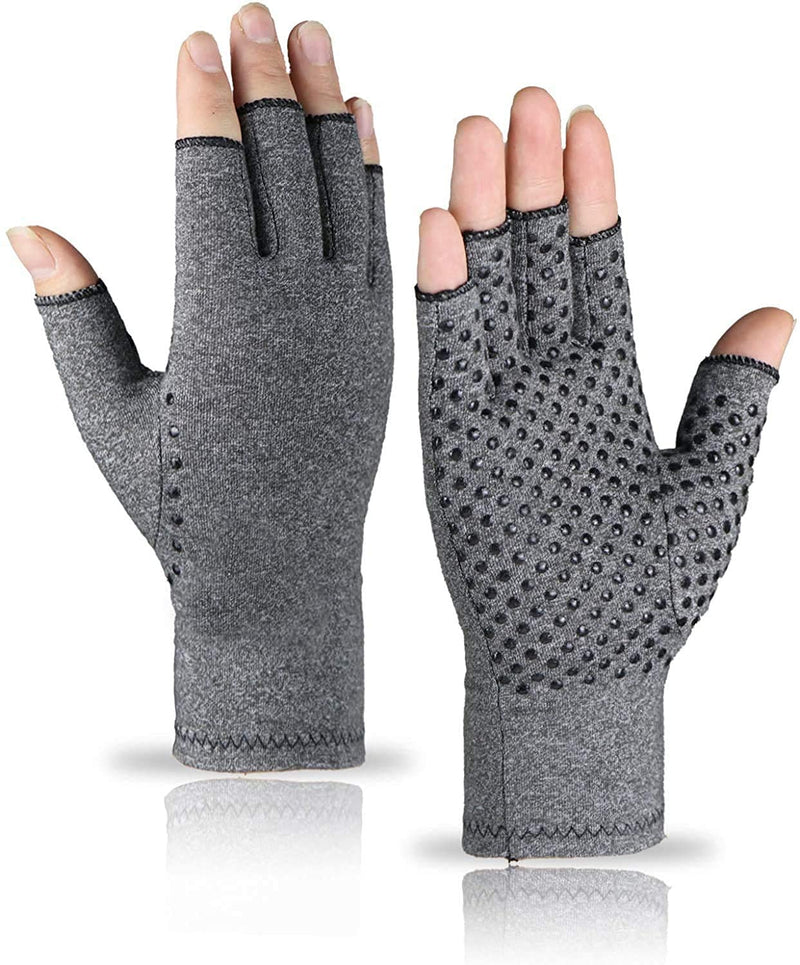 [Australia] - VITTO Anti-Arthritis Gloves (Pair) with Grips - Providing Warmth and Compression To Help Increase Circulation Reducing Pain and Promoting Healing 1x Pair (L) L 