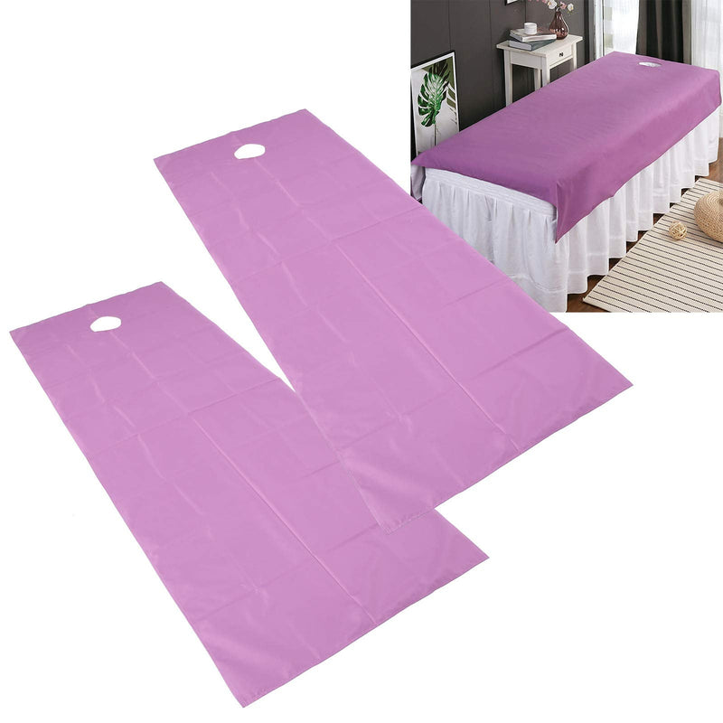 [Australia] - 2pcs Salon Bed Sheet, Waterproof Oil-proof Bed Cover Massage Bed Sheet Protecting Sheet for Salon SPA,Massage Table Cover Sheet Beauty Salon Bed Sheets(purple) purple 