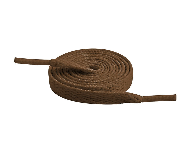 [Australia] - Knixmax [1Pair, 2Pairs]Strong Round/Flat Shoe Laces for Walking Shoes Hiking Boots Running Trainers Sneakers Multiple Colours & Lengths 100cm-1 pair Flat Brown 