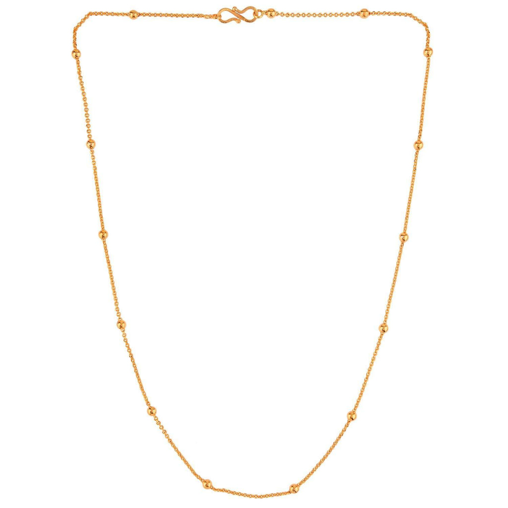 [Australia] - Efulgenz Gold Tone Chain Necklace 5 mm Width 22 inch Length Jewellery for Women Girls Men 