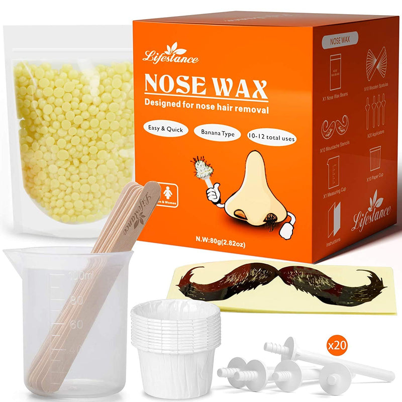 [Australia] - Lifestance Nose Wax Kit- Nose Waxing Kit for Men with 80g Nose Wax-Quick,Easy,Painless Nose Hair Wax Kit (15-20 Times Usage ) 