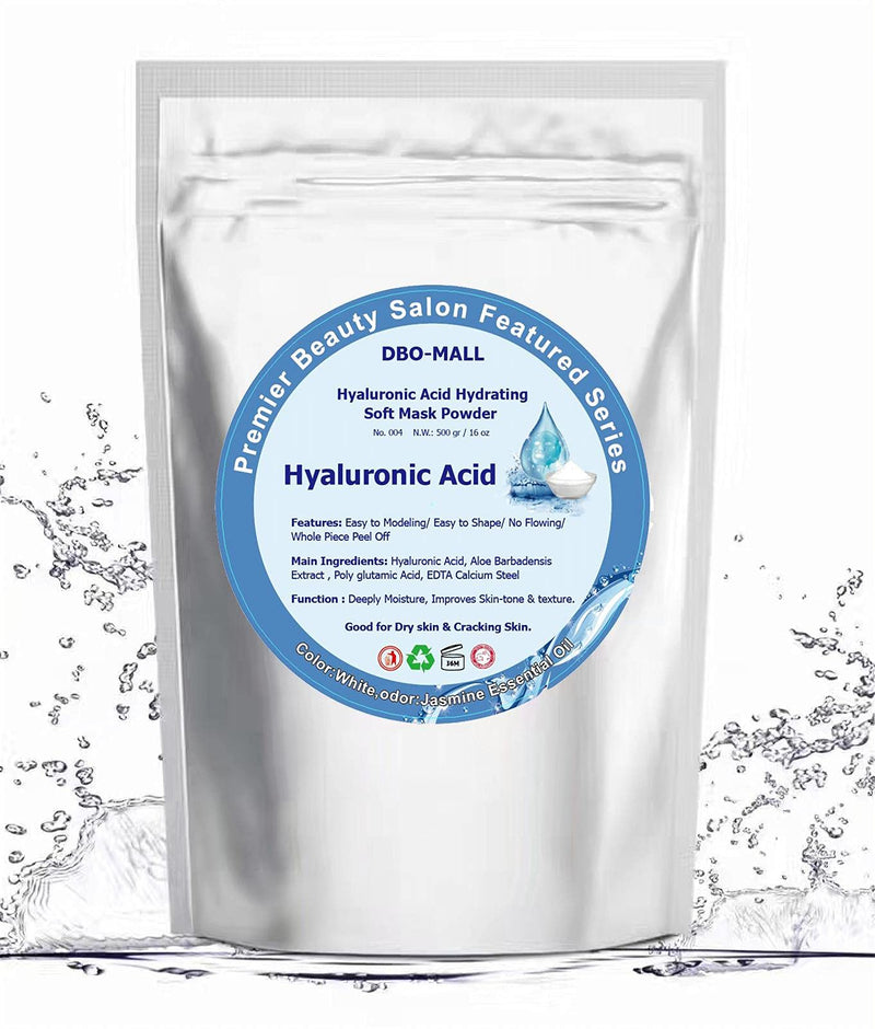 [Australia] - DBO-MALL Hyaluronic Acid Deeply Hydrating Soft Mask Powder,500g SPA Salon Modeling Mask, DIY Moisturing Gel Peel Off Clay/Mud For Women & Men Skincare Treatment. 