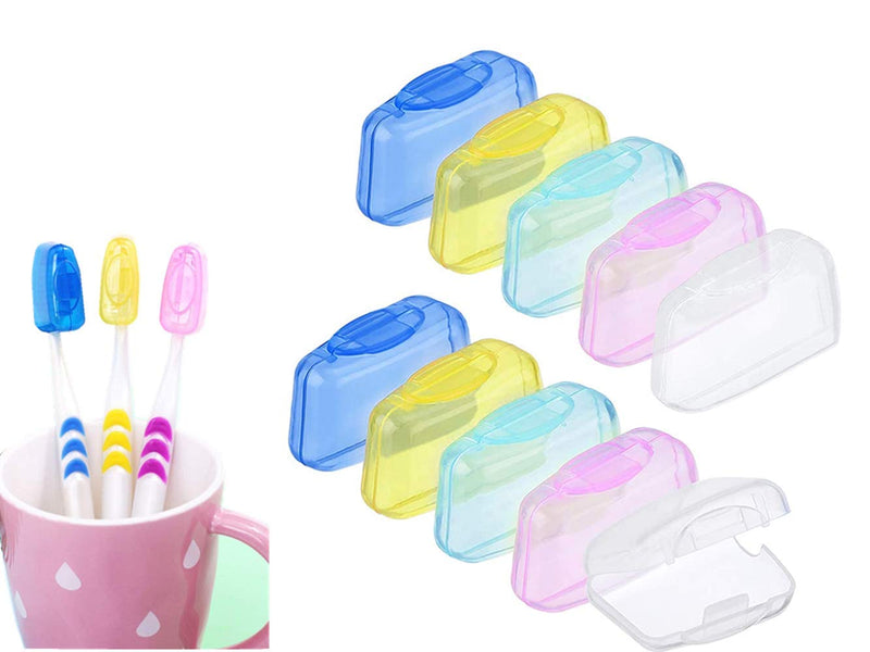 [Australia] - ZHjuju Toothbrush Covers, 10PcsToothbrush Head Protector Cap，Travel Portable Toothbrush Head Covers Toothbrush Protective Case cap for Home Outdoor Camping Hiking 