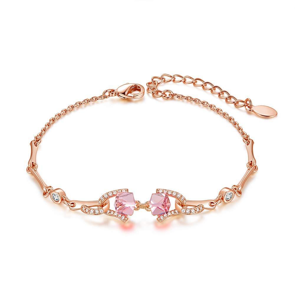[Australia] - ANEWSIR Bracelet for Women,Fashion Lady Adjustable Charm Bracelets Friendship Bracelets for Women Girls (Rose Gold) 