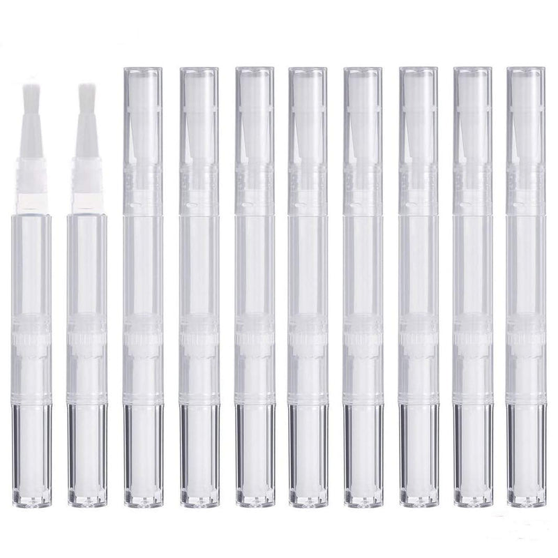 [Australia] - 20Pcs Transparent Twist Pens,3ml Nail Twist Pens Empty Transparent Nail Oil Pen with Brush Empty Cuticle Oil Pen Cosmetic Container Pen for Lip Gloss Eyelash Growth Liquid 