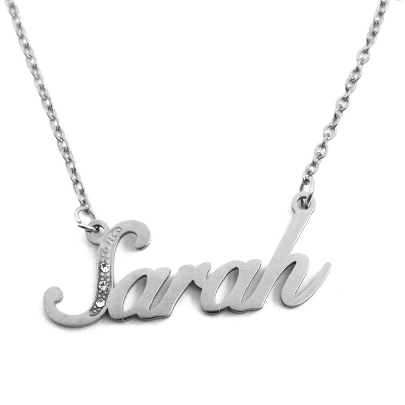[Australia] - Kigu Name Necklace Sarah - Silver Tone - Custom Name Necklace - Personalised Jewellery for Ladies- Customised Jewellery for Girls- Custom Pendant Sarah 